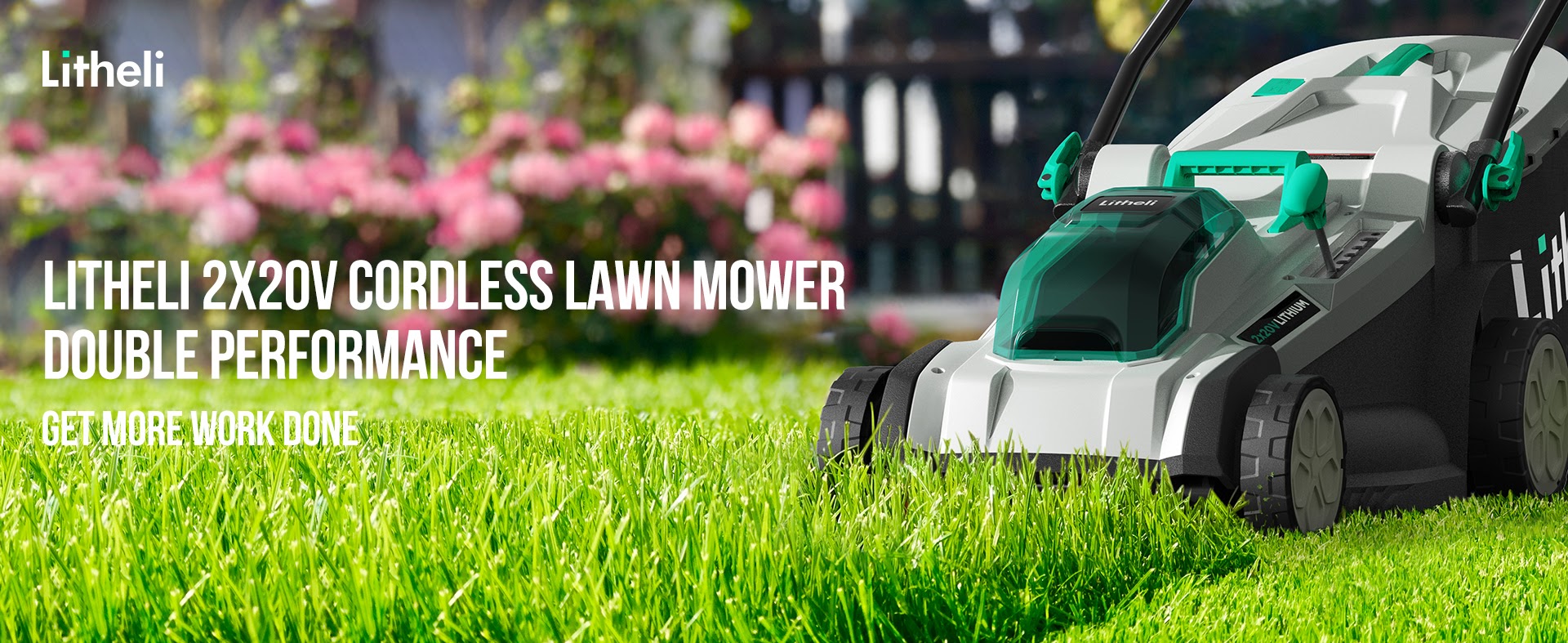 LITHELI 18" 40v (2x20V) Cordless BRUSHLESS Lawn Mower 2 Batteries Kit - Image 8