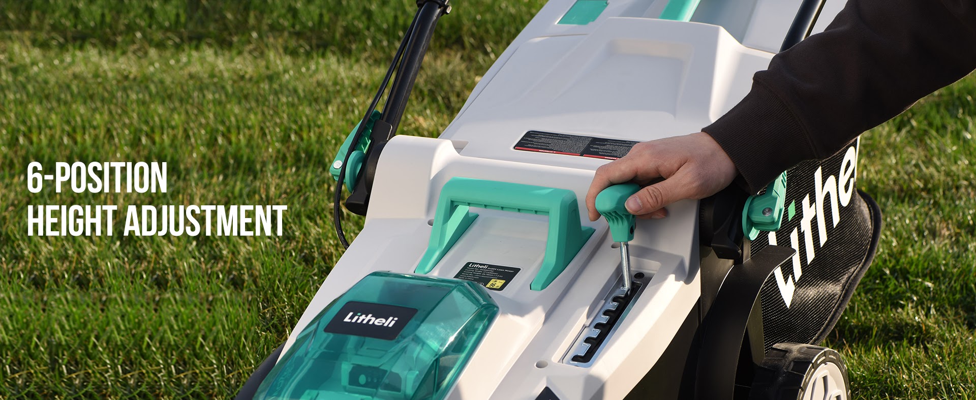 LITHELI 18" 40v (2x20V) Cordless BRUSHLESS Lawn Mower 2 Batteries Kit - Image 10