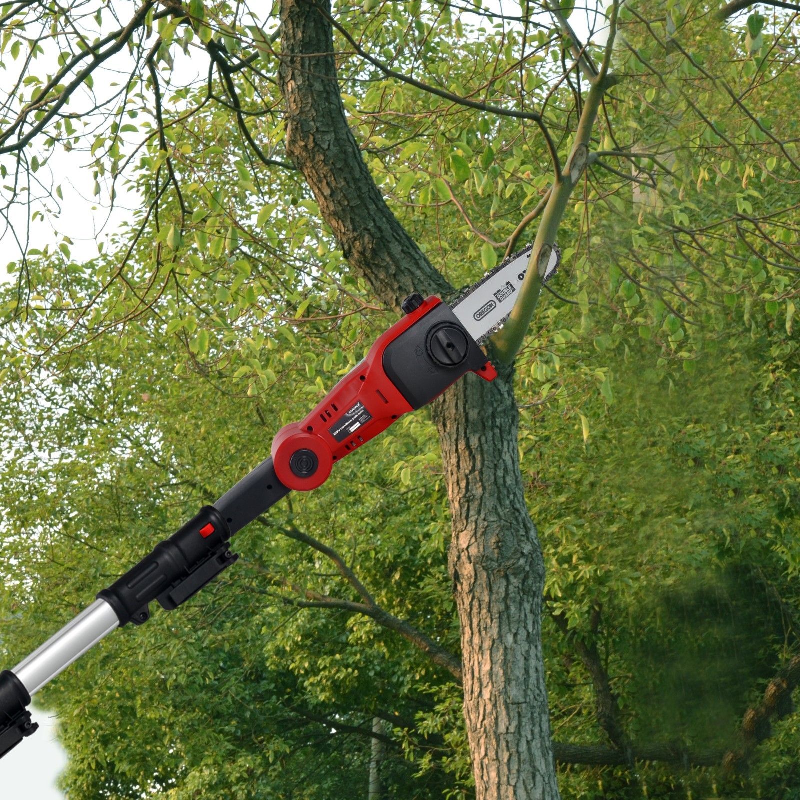 MATRIX 20V X-ONE Cordless Lithium pole chainsaw hedge trimmer 2in1 Combo - Image 4
