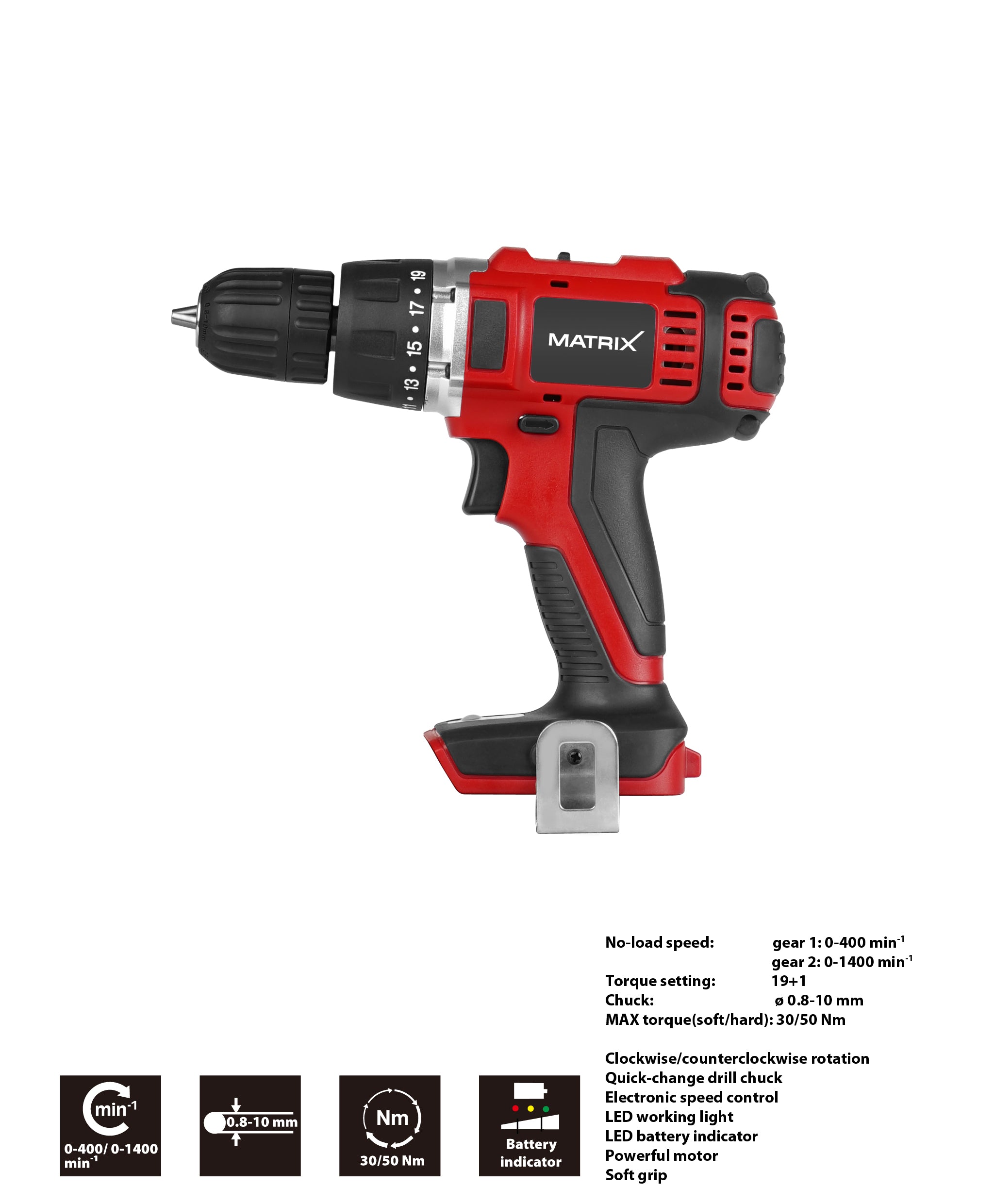 MATRIX 20v X-ONE Cordless Drill Driver Kit - Image 2