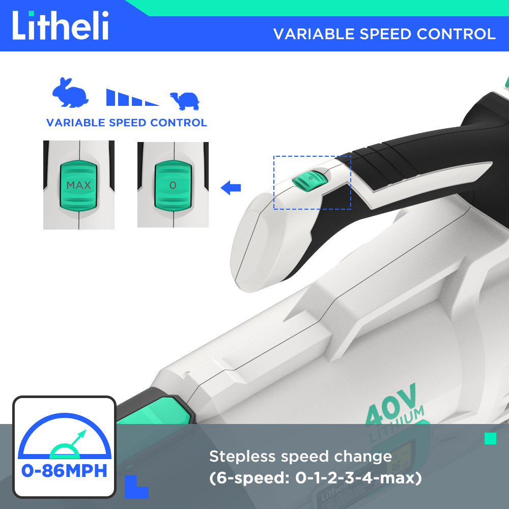 LITHELI 40v Lithium Jet Leaf Blower Kit - Image 4