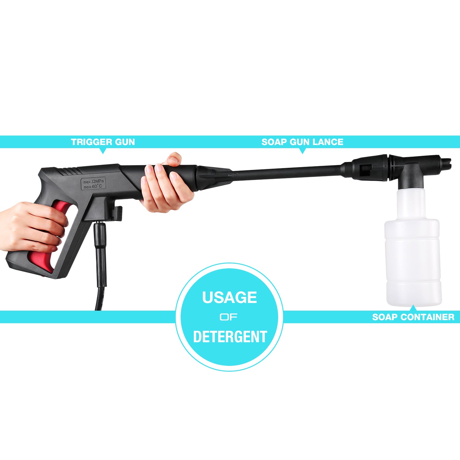 Electric High Pressure Washer 1450 PSI - Image 6