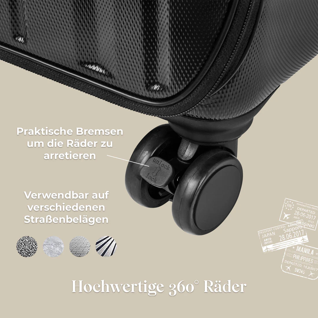 CASYRO Switzerland Stand-Up Luggage 78cm 120L Hardcase Luggage/Suitcase Black - Image 4