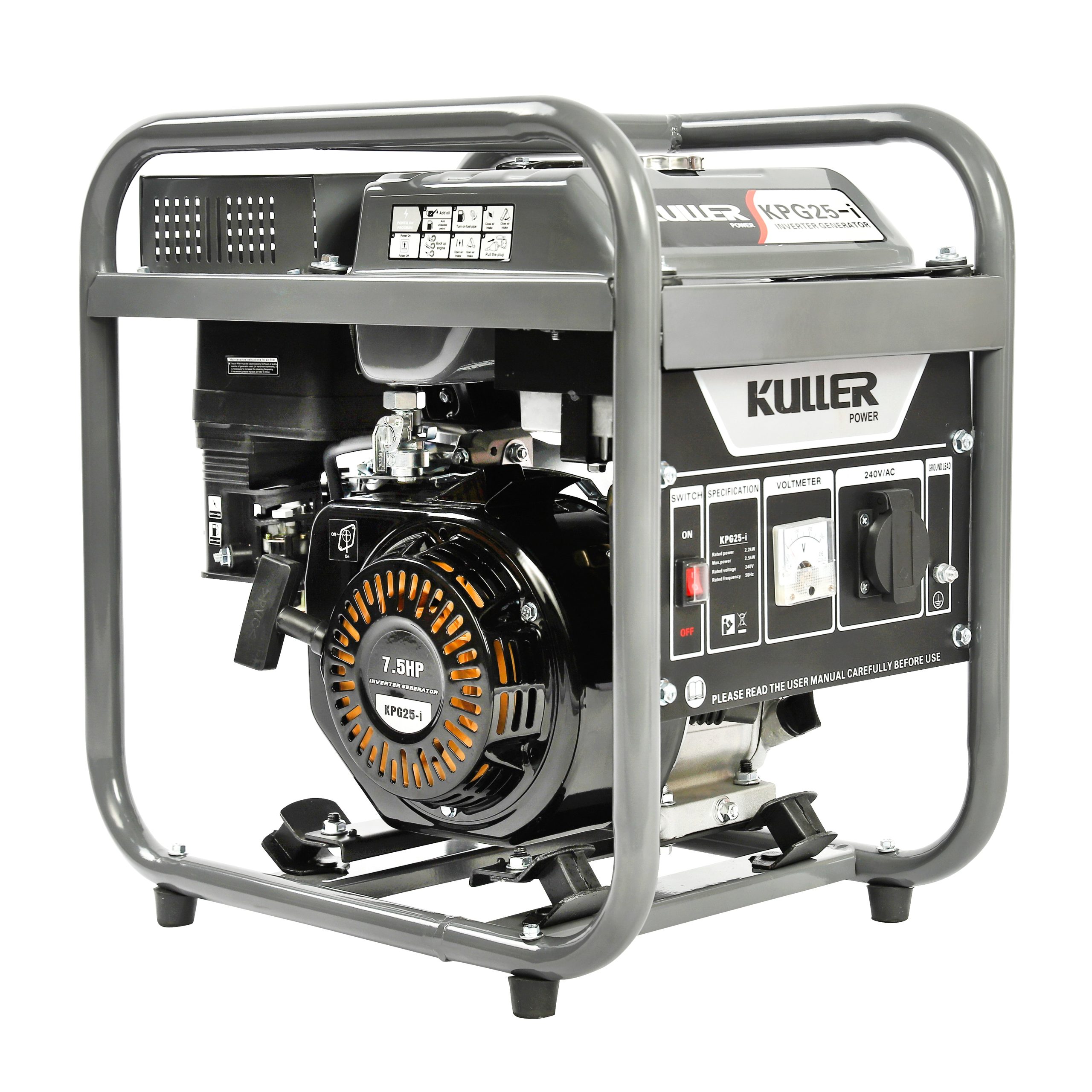 KULLER 2500w Pure Sine Wave Single-Phase Petrol Inverter Backup Generator
