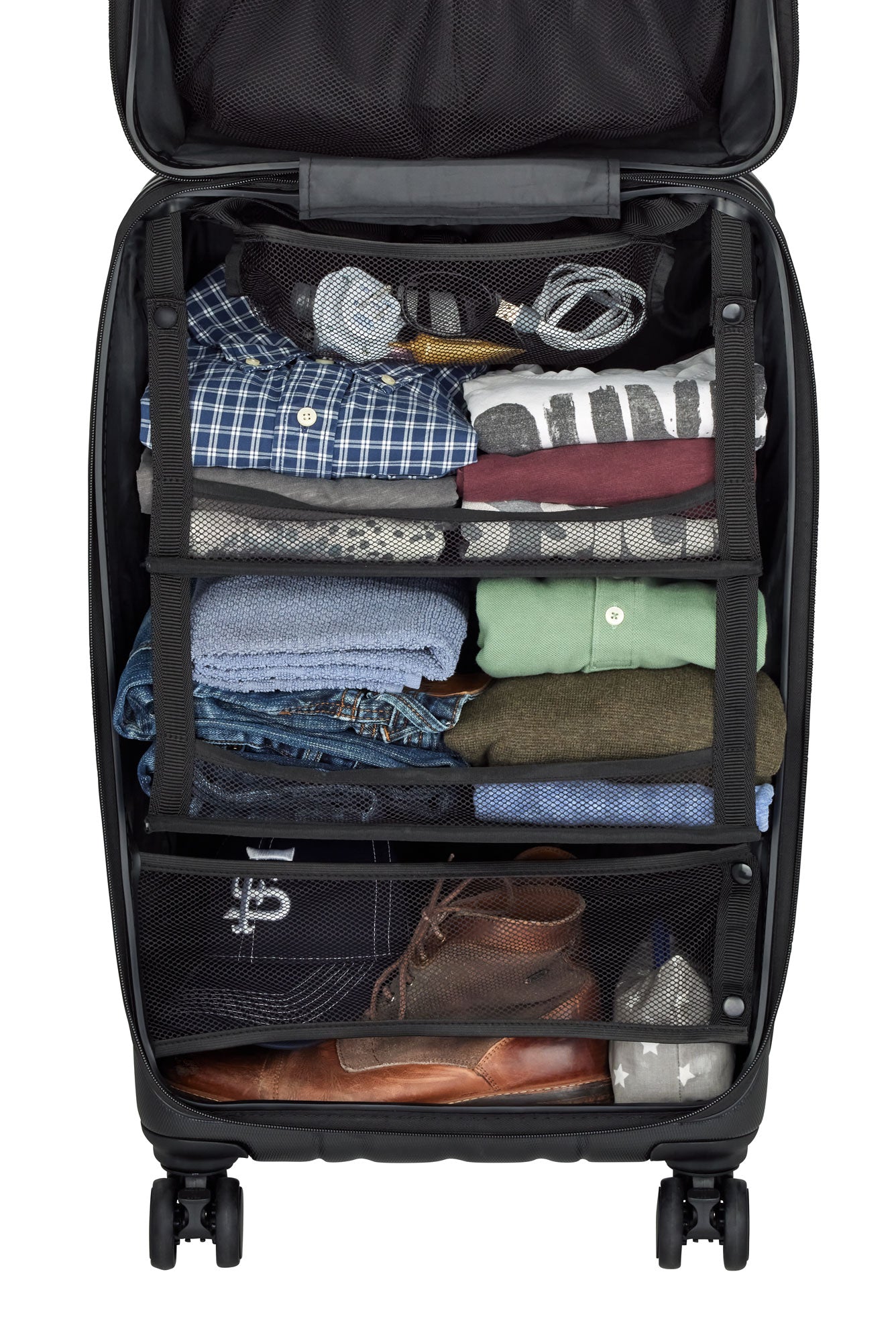 CASYRO Switzerland Stand-Up Luggage 71cm 80L Hardcase Luggage/Suitcase Black - Image 7