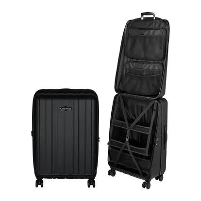 CASYRO Switzerland Stand-Up Luggage 78cm 120L Hardcase Luggage/Suitcase Black