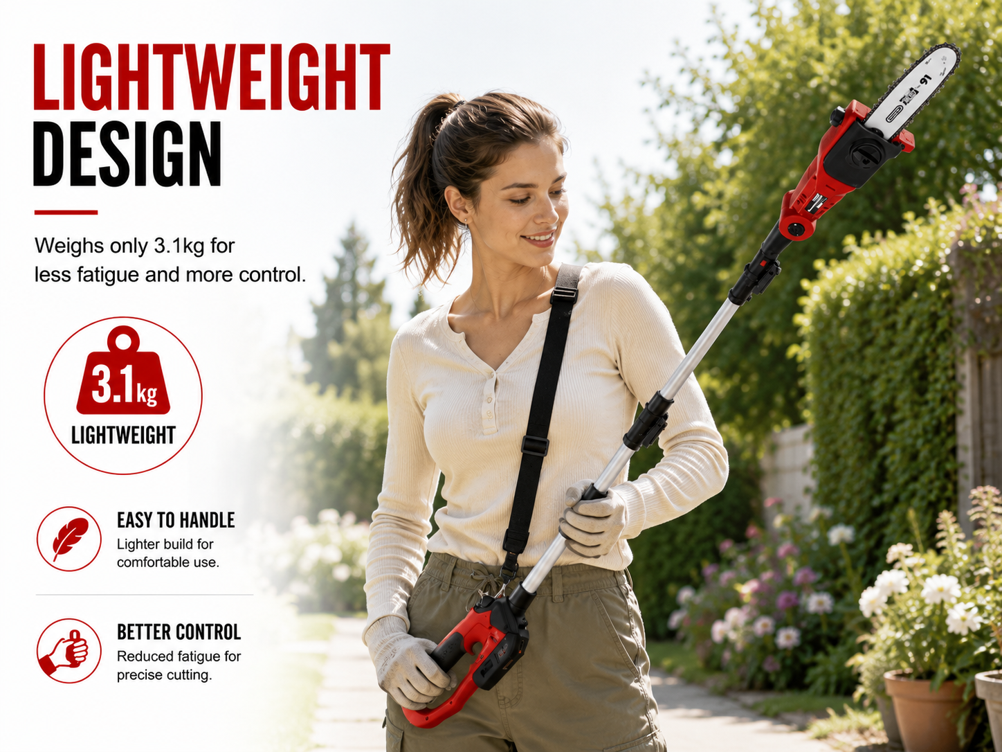 MATRIX 20v X-ONE Cordless Pole Chainsaw Kit incl Battery - Image 4