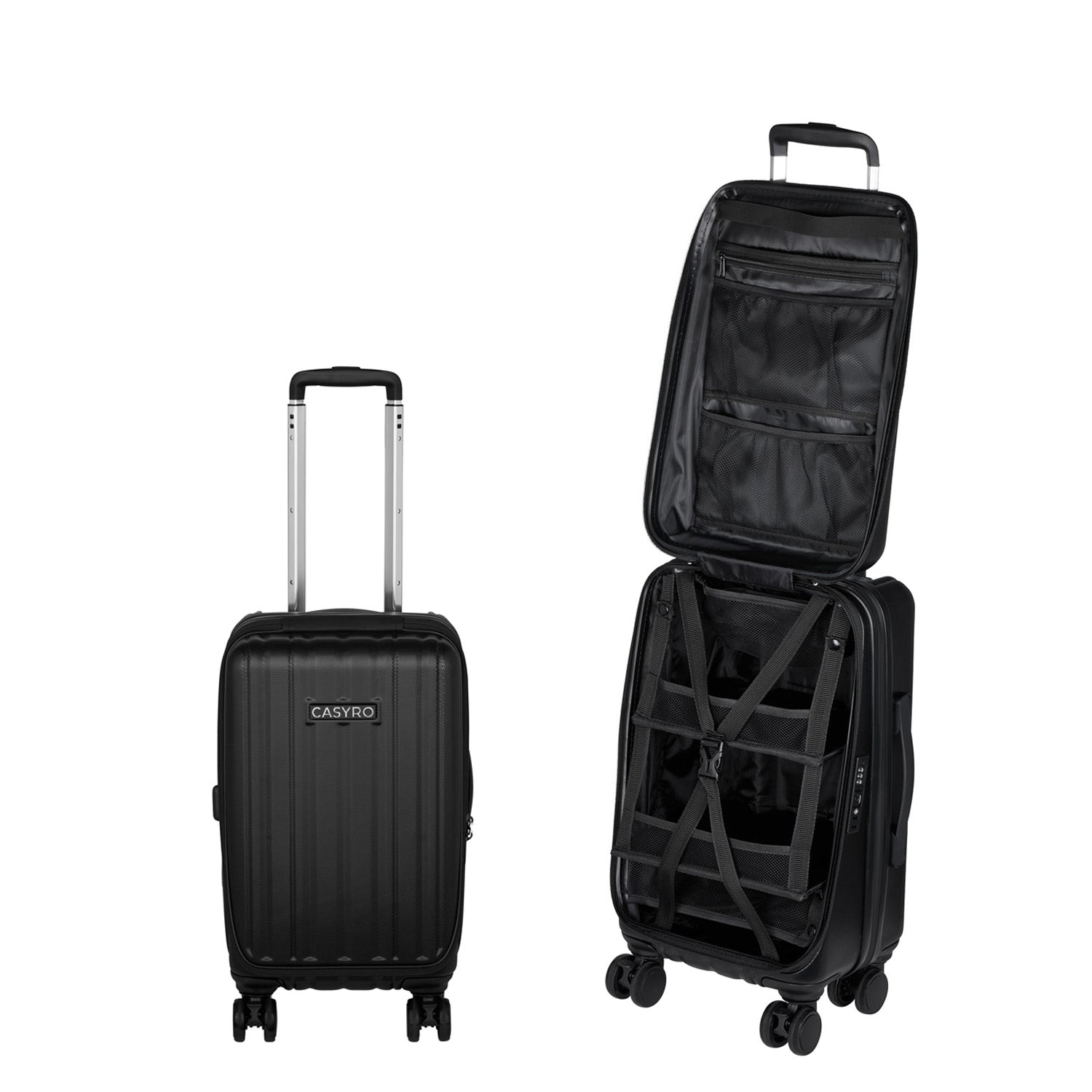 CASYRO Switzerland Stand-Up Luggage 55cm 45L Hardcase Suitcase Carry On